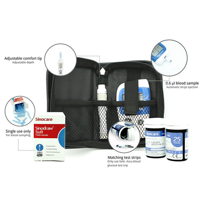 Safe ACCU2 เครื่องตรวจเบาหวาน LCD Home Blood Sugar Monitor 75*30mm