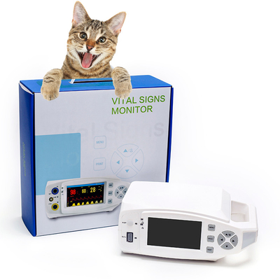 10 ถึง 300mmHg Cat Dog Multi Parameter Vital Signs หน้าจอ Handheld Portable