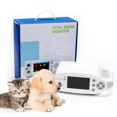 OEM แบบพกพาสัตว์สัตวแพทย์ Vital Signs Monitor เครื่องวัดความดันโลหิต NIBP
