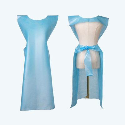 ข้อมือถัก Breathable Medical ชุดป้องกัน Coverall Gown สำหรับผู้ใหญ่