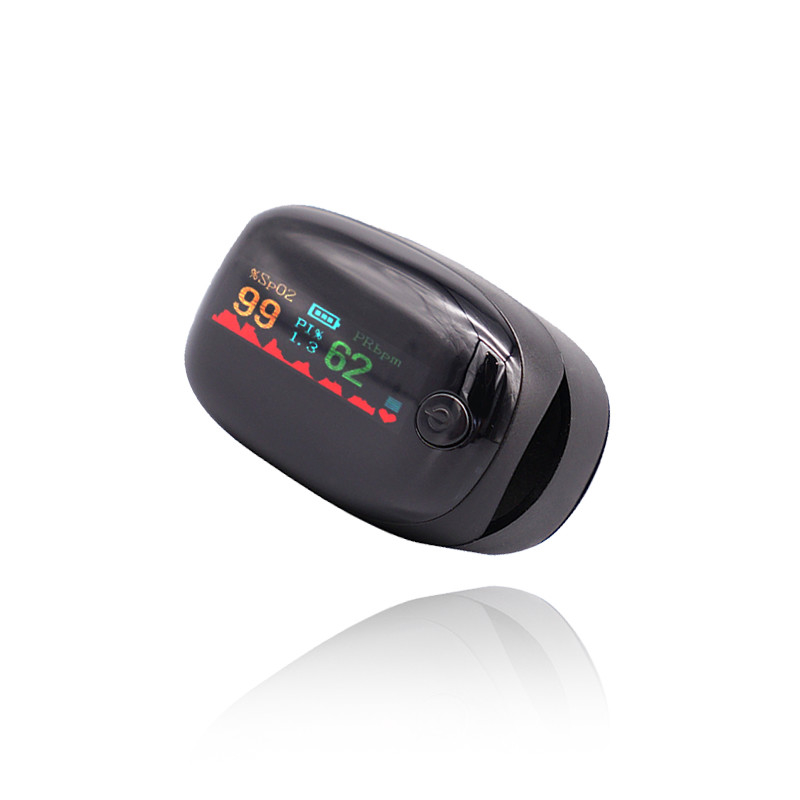 ISO นิ้วเครื่องวัดออกซิเจนในเลือด Home Medical PULSE Oximeter สี่สี OLED 0.96&quot;